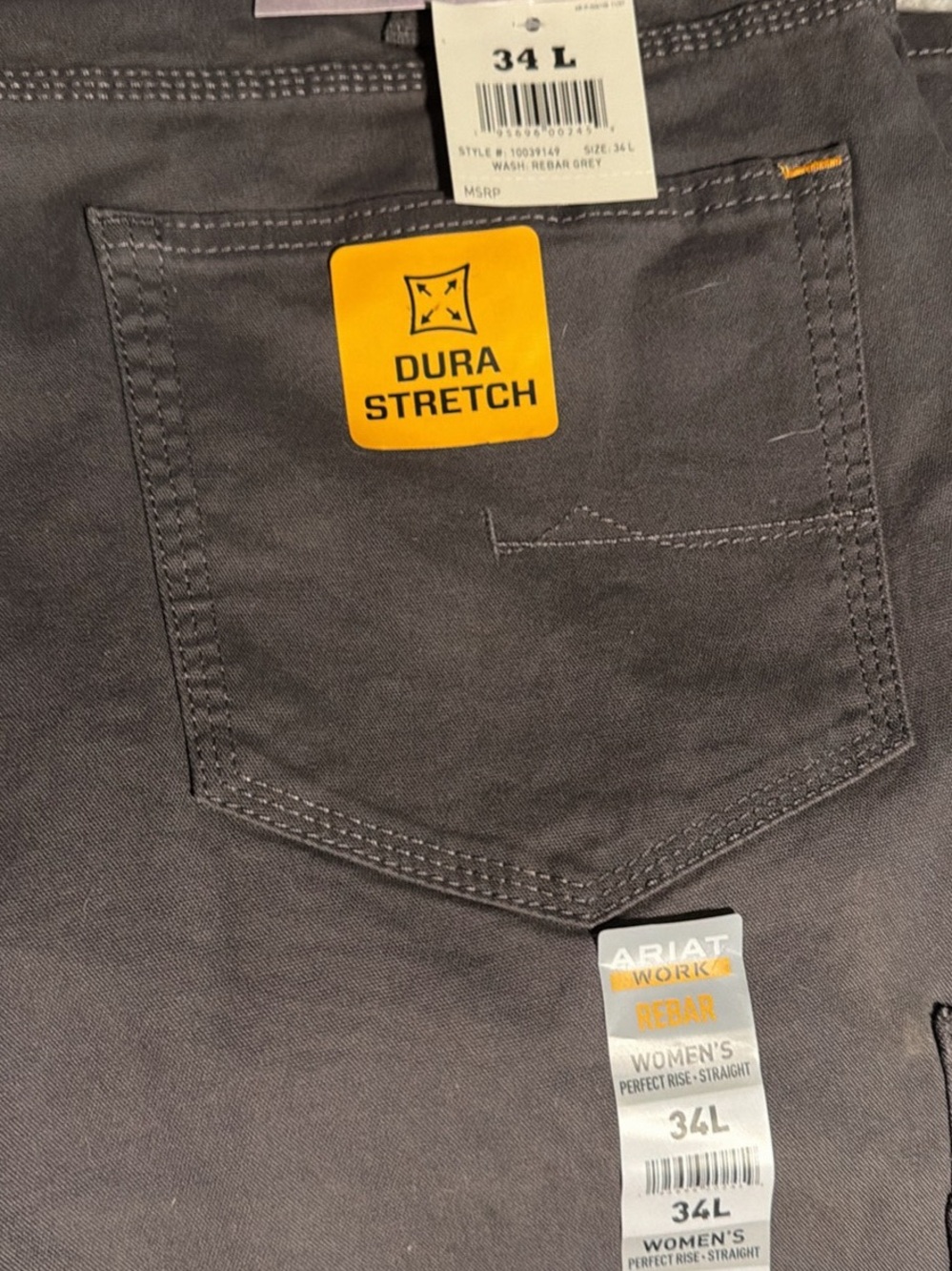 Ariat Men's Straight Jeans - Rebar Grey